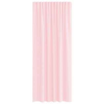 Light Pink Voile Curtains with Loops - 140x245 cm (2 pcs)