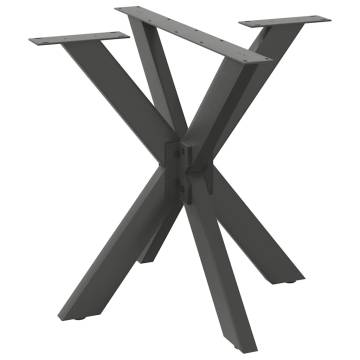 Spider Shape Dining Table Leg - Anthracite Steel 85x85 cm