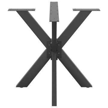 Spider Shape Dining Table Leg - Anthracite Steel 85x85 cm