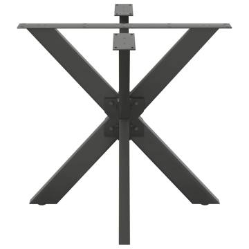 Spider Shape Dining Table Leg - Anthracite Steel 85x85 cm