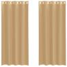 Voile Curtains with Grommets 2 pcs Sand - Elegant & Durable