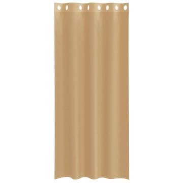 Voile Curtains with Grommets 2 pcs Sand - Elegant & Durable