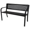 ProGarden Steel Garden Bench 119x50x75 cm - Black