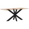 Spider Shape Dining Table Leg - Black Steel 120x68 cm