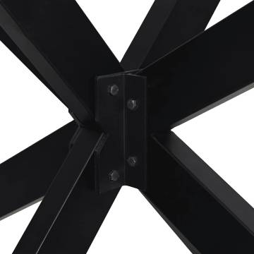 Spider Shape Dining Table Leg - Black Steel 120x68 cm