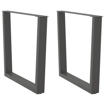 V-Shape Dining Table Legs | Anthracite Steel | 2 pcs