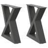 Stylish Anthracite Coffee Table Legs - 30x(30-31.3) cm Steel