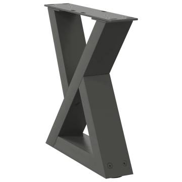 Stylish Anthracite Coffee Table Legs - 30x(30-31.3) cm Steel