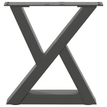 Stylish Anthracite Coffee Table Legs - 30x(30-31.3) cm Steel