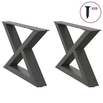 Stylish Anthracite Coffee Table Legs - 2 pcs Steel 50x30 cm