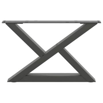 Stylish Anthracite Coffee Table Legs - 2 pcs Steel 50x30 cm