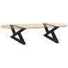 Coffee Table Legs 2 pcs Black 70x(30-31.3) cm Steel | HipoMarket