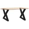 Coffee Table Legs 2 pcs Black - Steel 60x(42-43.3) cm