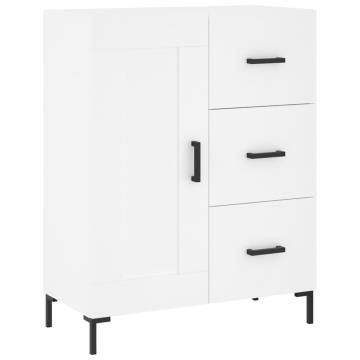 Highboard White 69.5x34x180 cm | Stylish Engineered Wood