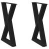 Stylish Black Dining Table Legs - 2 pcs Steel | HipoMarket