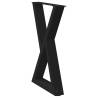 Stylish Black Dining Table Legs - 2 pcs Steel | HipoMarket