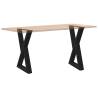 Stylish Black Dining Table Legs - 2 pcs Steel | HipoMarket