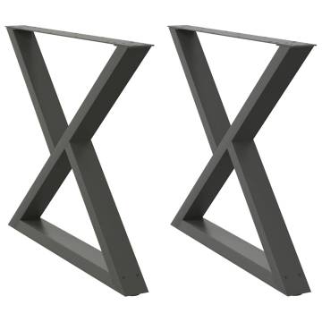 Dining Table Legs 2 pcs Anthracite Steel - Stylish & Durable