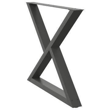 Dining Table Legs 2 pcs Anthracite Steel - Stylish & Durable