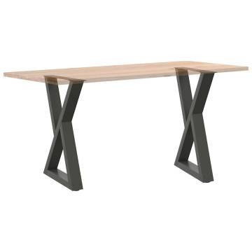 Dining Table Legs - 2 pcs Anthracite Steel | HipoMarket