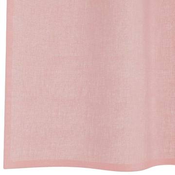 Voile Curtains with Rod Pockets - 2 pcs Pink | HipoMarket