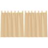 Voile Curtains with Rod Pockets 2 pcs Sand - Hipo Market