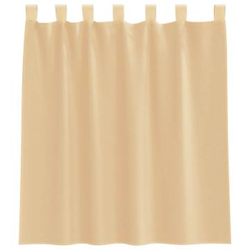 Voile Curtains with Rod Pockets 2 pcs Sand - Hipo Market