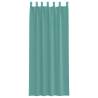 Voile Curtains with Rod Pockets - Turquoise, 2 pcs