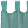 Voile Curtains with Rod Pockets - Turquoise, 2 pcs