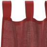 Voile Curtains with Rod Pockets - Wine Red - 2 pcs | HipoMarket