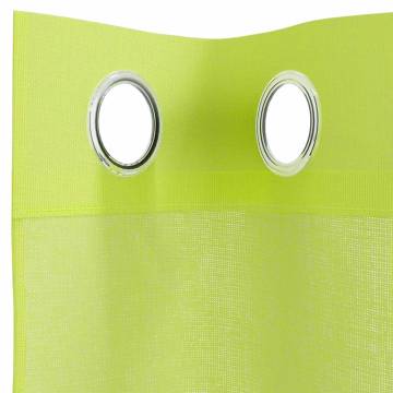 Voile Curtains with Grommets - Apple Green, 140x225 cm