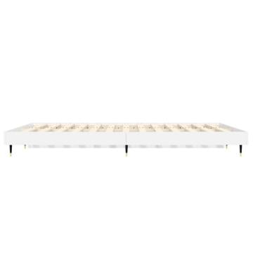 High Gloss White Bed Frame 140x190 cm | Durable & Stylish