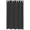 Voile Curtains with Grommets - Black 140x175 cm (2 pcs)