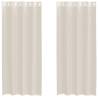 Voile Curtains with Grommets 2 pcs Cream 140x245 cm