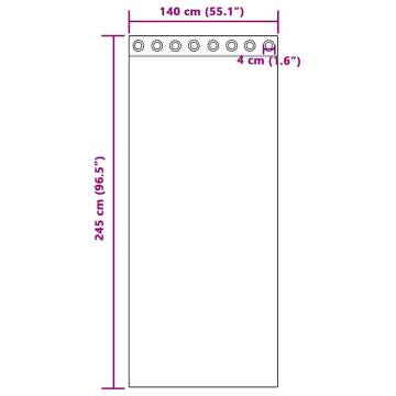 Voile Curtains with Grommets 2 pcs Cream 140x245 cm