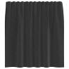 Voile Curtains with Tab Top - 2 Pcs Black | HipoMarket