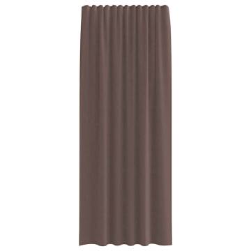 Brown Voile Curtains with Tab Top - 2 pcs | HipoMarket