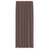 Brown Voile Curtains with Tab Top - 2 pcs | HipoMarket