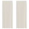 Voile Curtains with Tab Top - 2 pcs Cream | Hipomarket