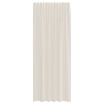 Voile Curtains with Tab Top - 2 pcs Cream | Hipomarket