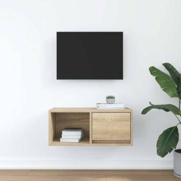 Stylish Sonoma Oak TV Cabinet - 60x31x25.5 cm Engineered Wood