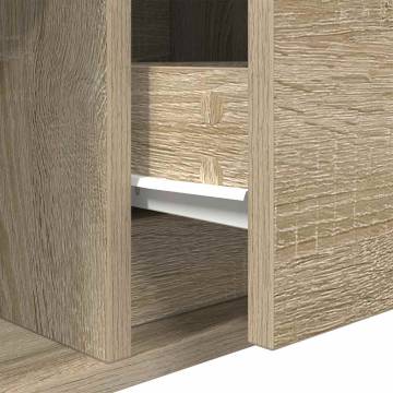 Stylish Sonoma Oak TV Cabinet - 60x31x25.5 cm Engineered Wood