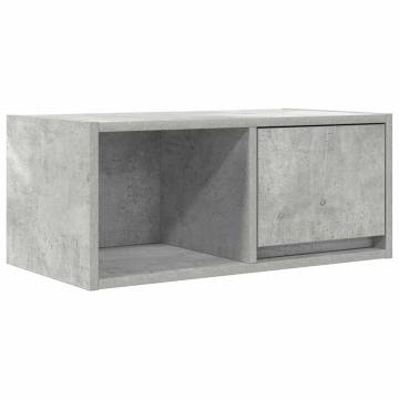 Concrete Grey TV Cabinet - Space-Saving Design | HipoMarket