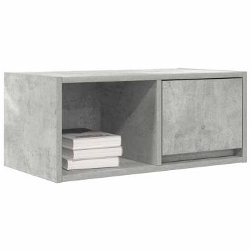 Concrete Grey TV Cabinet - Space-Saving Design | HipoMarket