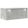 Concrete Grey TV Cabinet - Space-Saving Design | HipoMarket