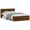  Bed Frame with Headboard and LED Brown Oak 140x200 cm Colour brown oak Size 140 x 200 cm 