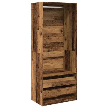 Wardrobe Old Wood 80x50x200 cm - Stylish Storage Solution