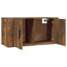 Wall Mounted TV Cabinet in Smoked Oak | 80x34.5x40 cm