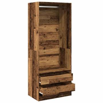 Wardrobe Old Wood 80x50x200 cm - Stylish Storage Solution