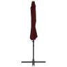 Cantilever Umbrella with Steel Pole - Bordeaux Red 300 cm